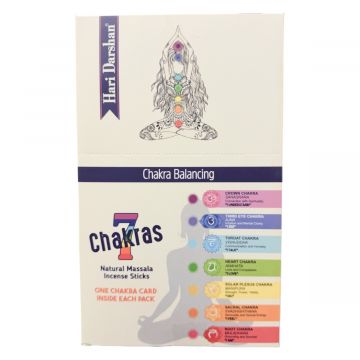 Hari Darshan 7 Chakras (White Box) Incense Sticks, 15gm x 12 boxes